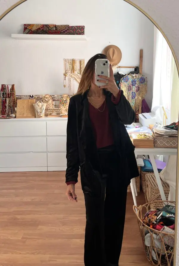 Traje terciopelo negro