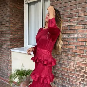 Vestido mokka rojo