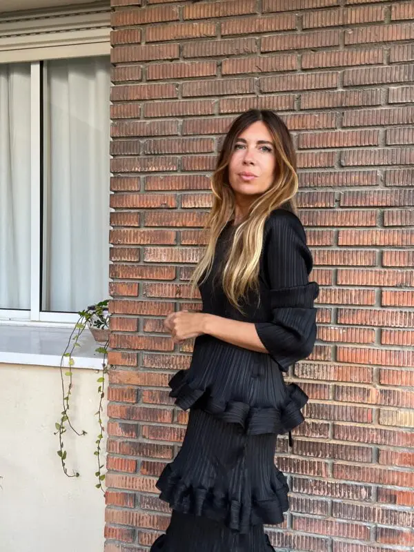 Vestido mokka negro - Imagen 4