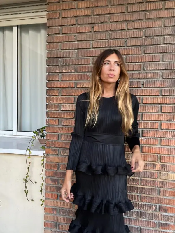 Vestido mokka negro