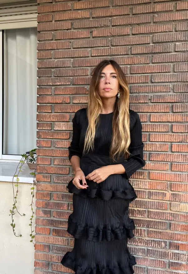 Vestido mokka negro - Imagen 3