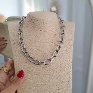 Collar eslabón Maxi plata