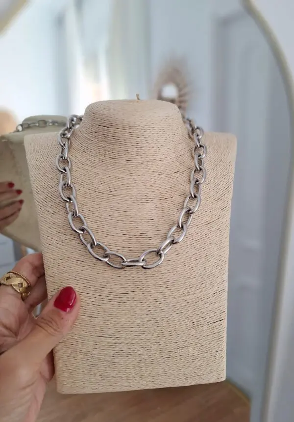 Collar eslabón Maxi plata