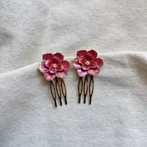 Peinecillo flor nácar fresa