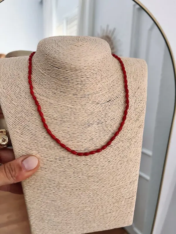 Collar corales fine red