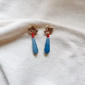 Pendientes pina azul