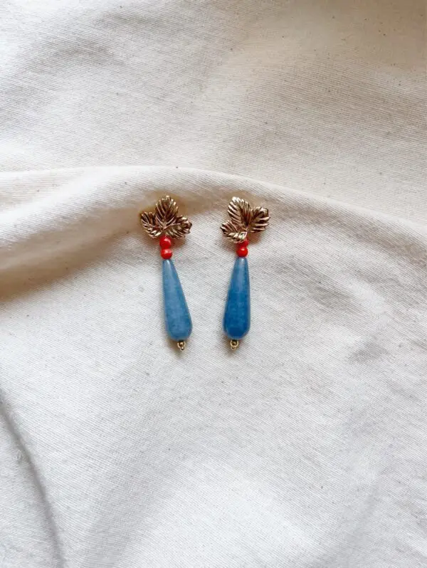 Pendientes pina azul