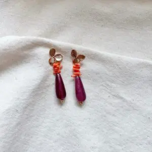Pendientes Lola berenjena