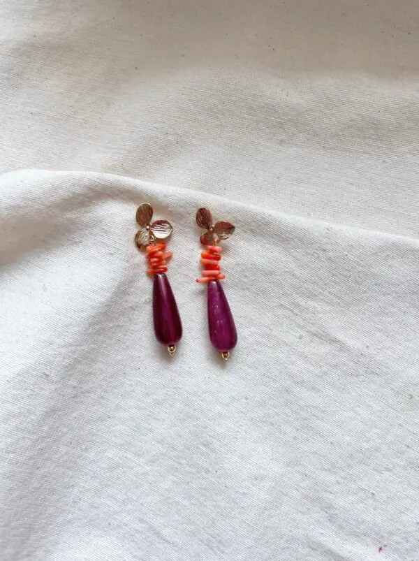 Pendientes Lola berenjena