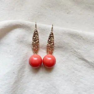 Pendientes Julia coral