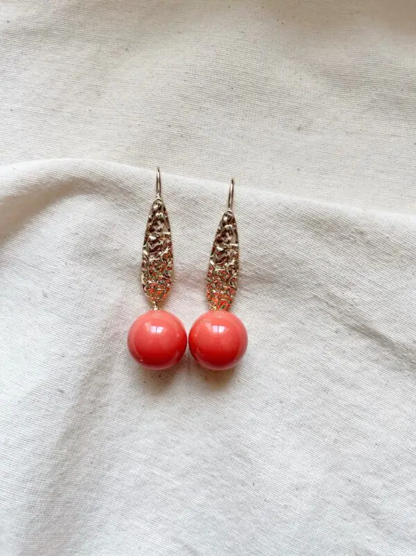 Pendientes Julia coral