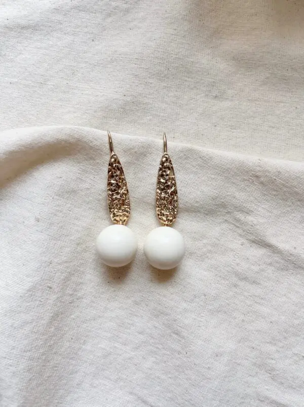 Pendientes Julia blanco
