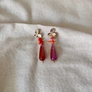 Pendientes Lola buganvilla