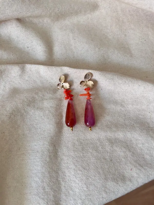 Pendientes Lola buganvilla