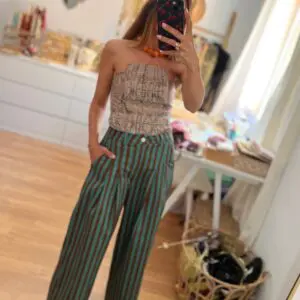 Pantalón rayas green