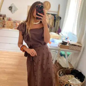 Conjunto plumeti marrón