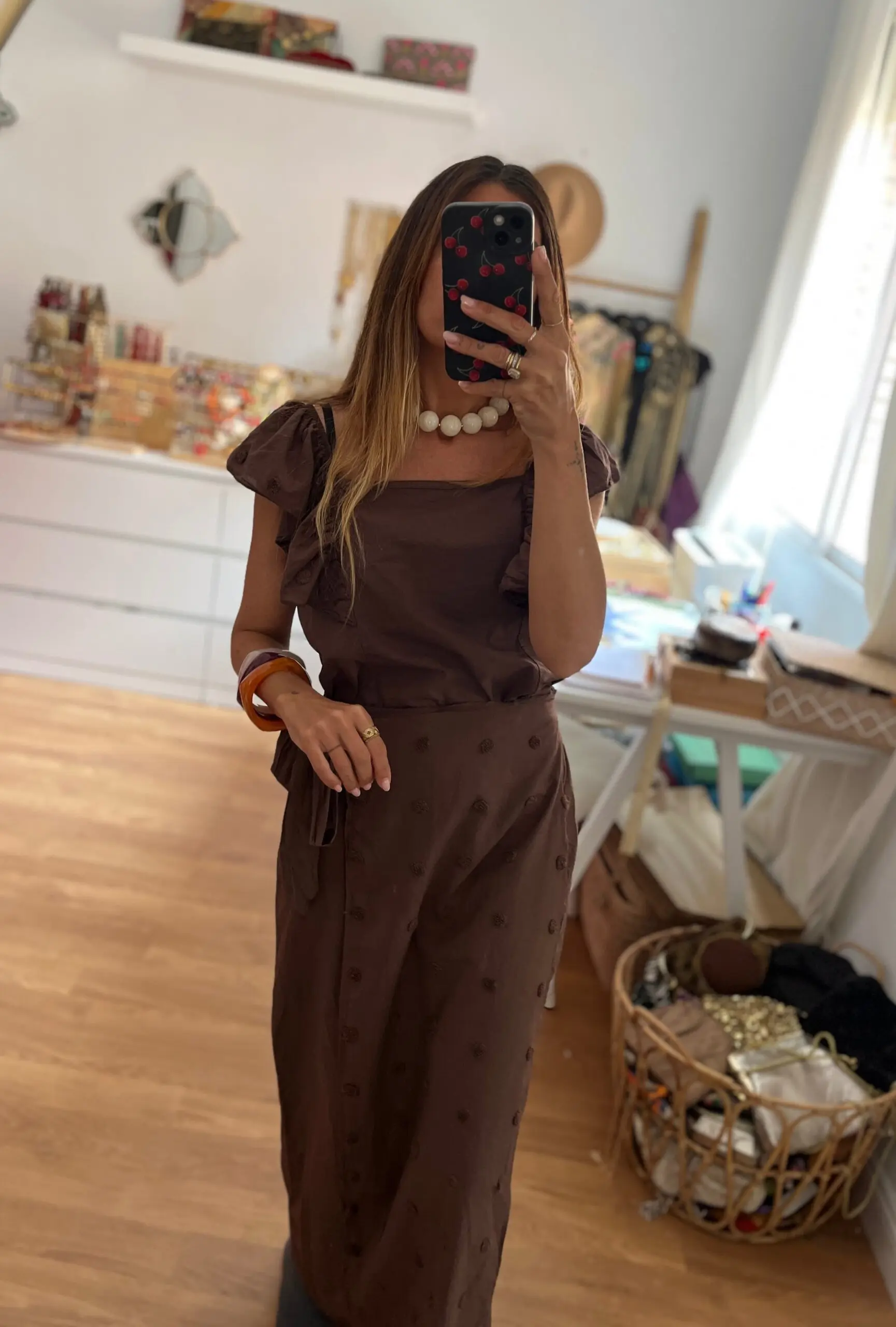 Conjunto plumeti marrón - Imagen 3