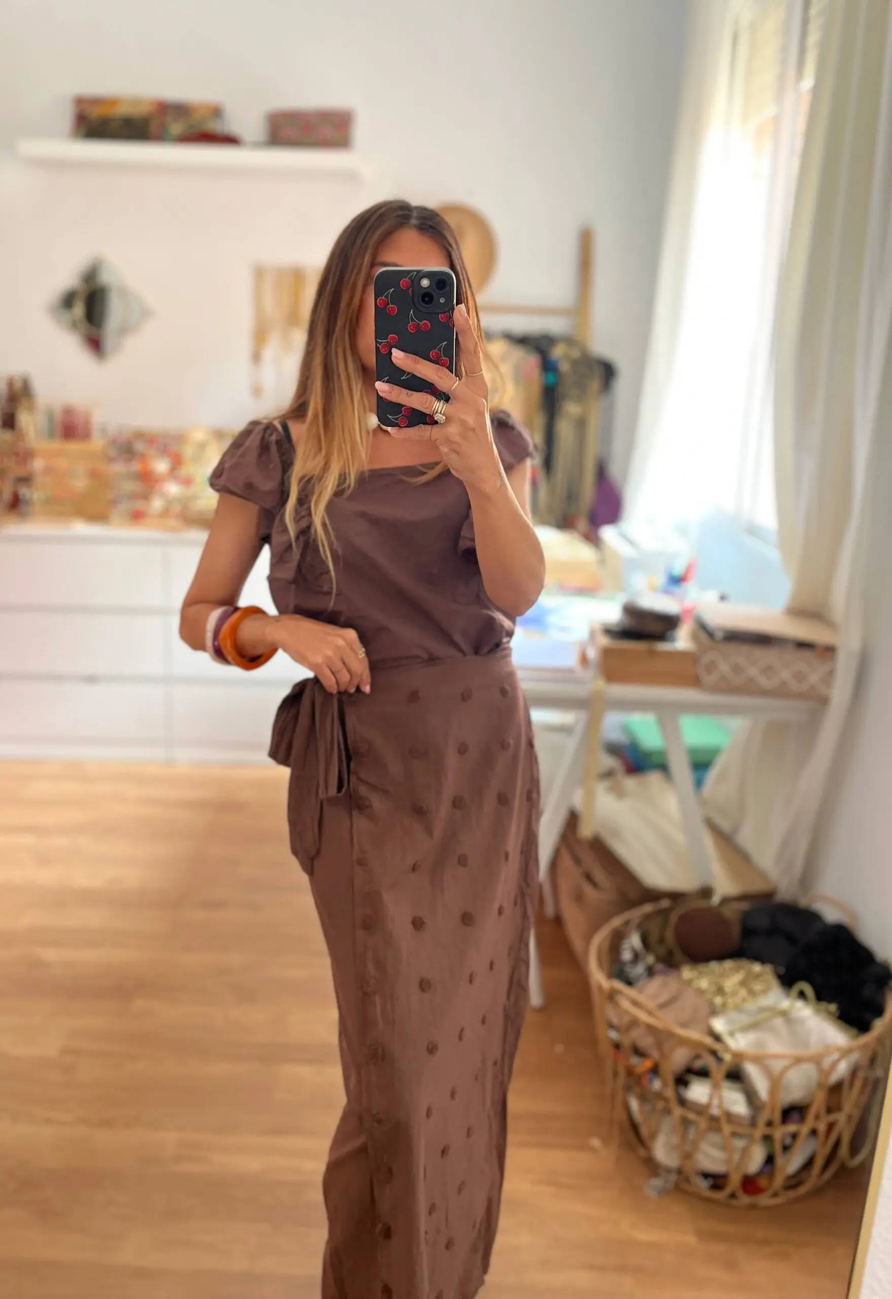 Conjunto plumeti marrón - Imagen 2