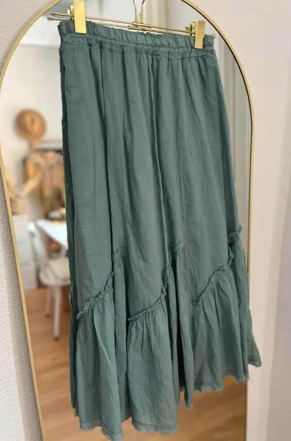 Falda jareta verde agua