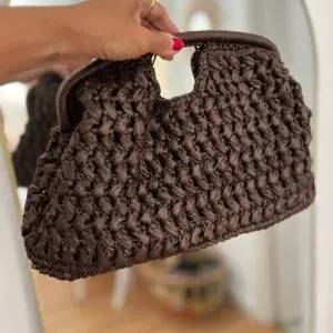 Bolso rafia marrón