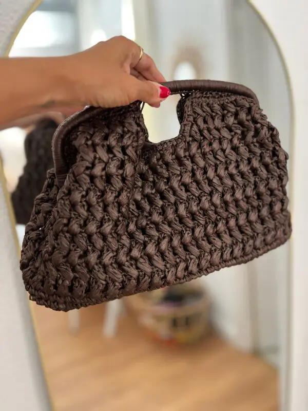 Bolso rafia marrón