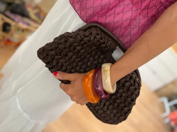 Bolso rafia marrón - Imagen 3