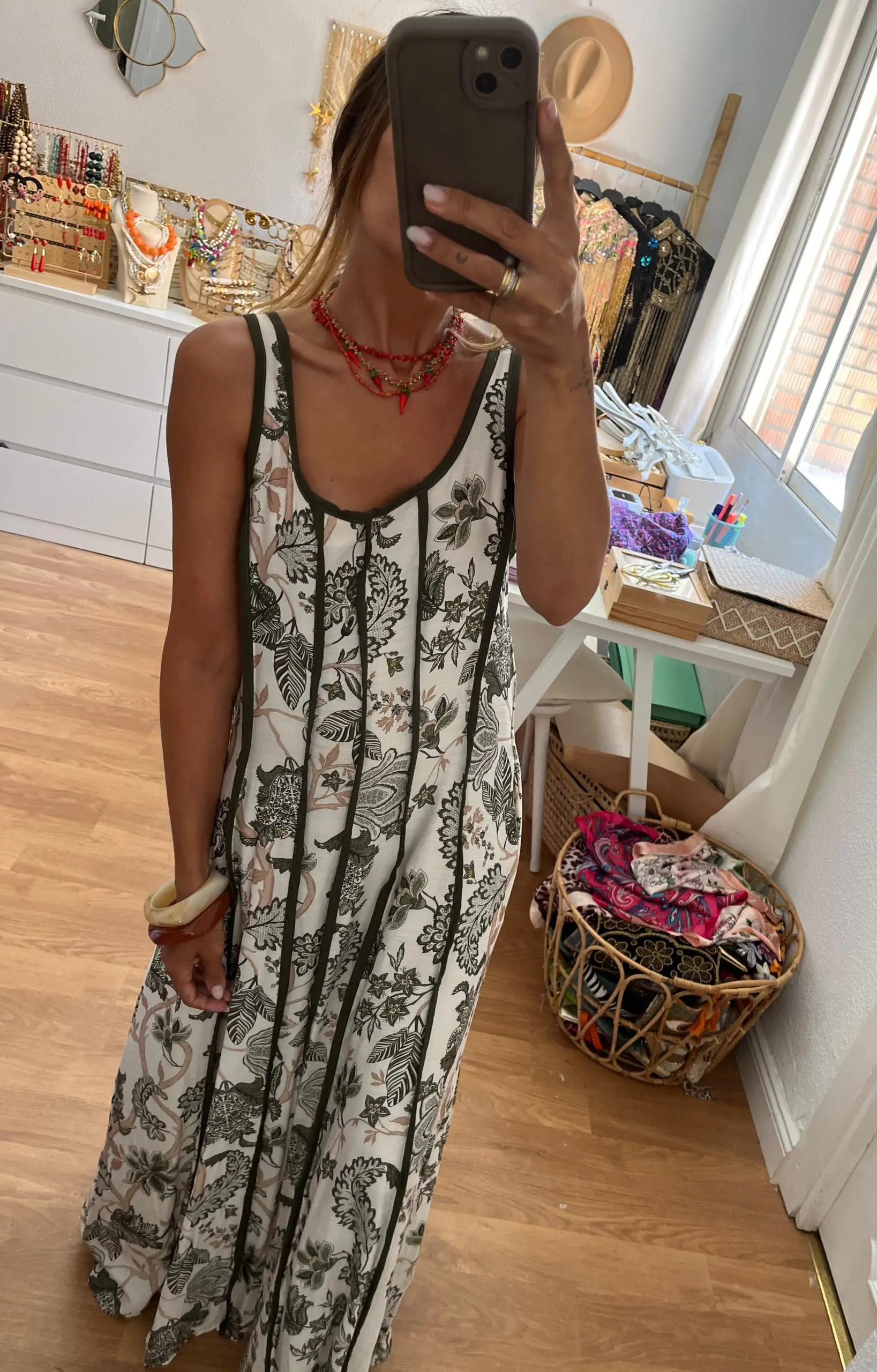 Vestido velha kakhi - Imagen 4