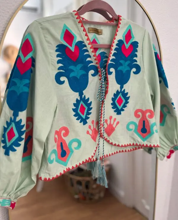 Blusa mykonos verde agua - Imagen 2