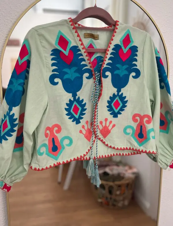 Blusa mykonos verde agua - Imagen 3