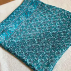Pareo turquoise seda
