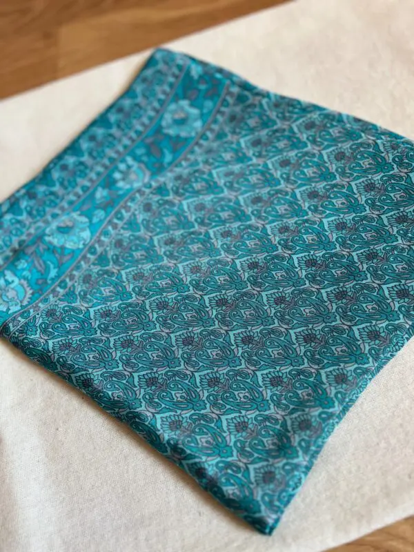 Pareo turquoise seda