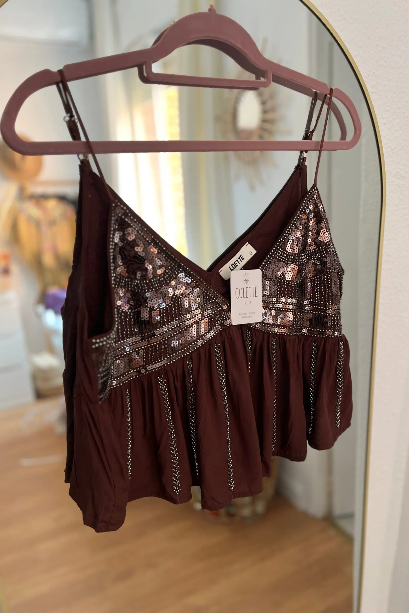 Top Cingara marrón - Imagen 3