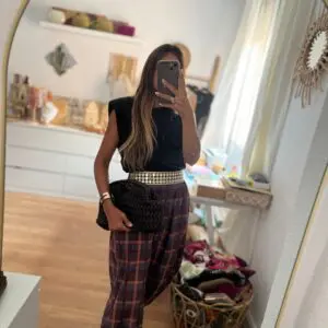 Pantalón bombacho vichy