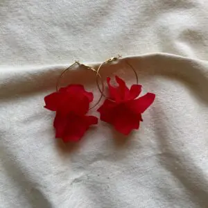 Pendientes aro amapola