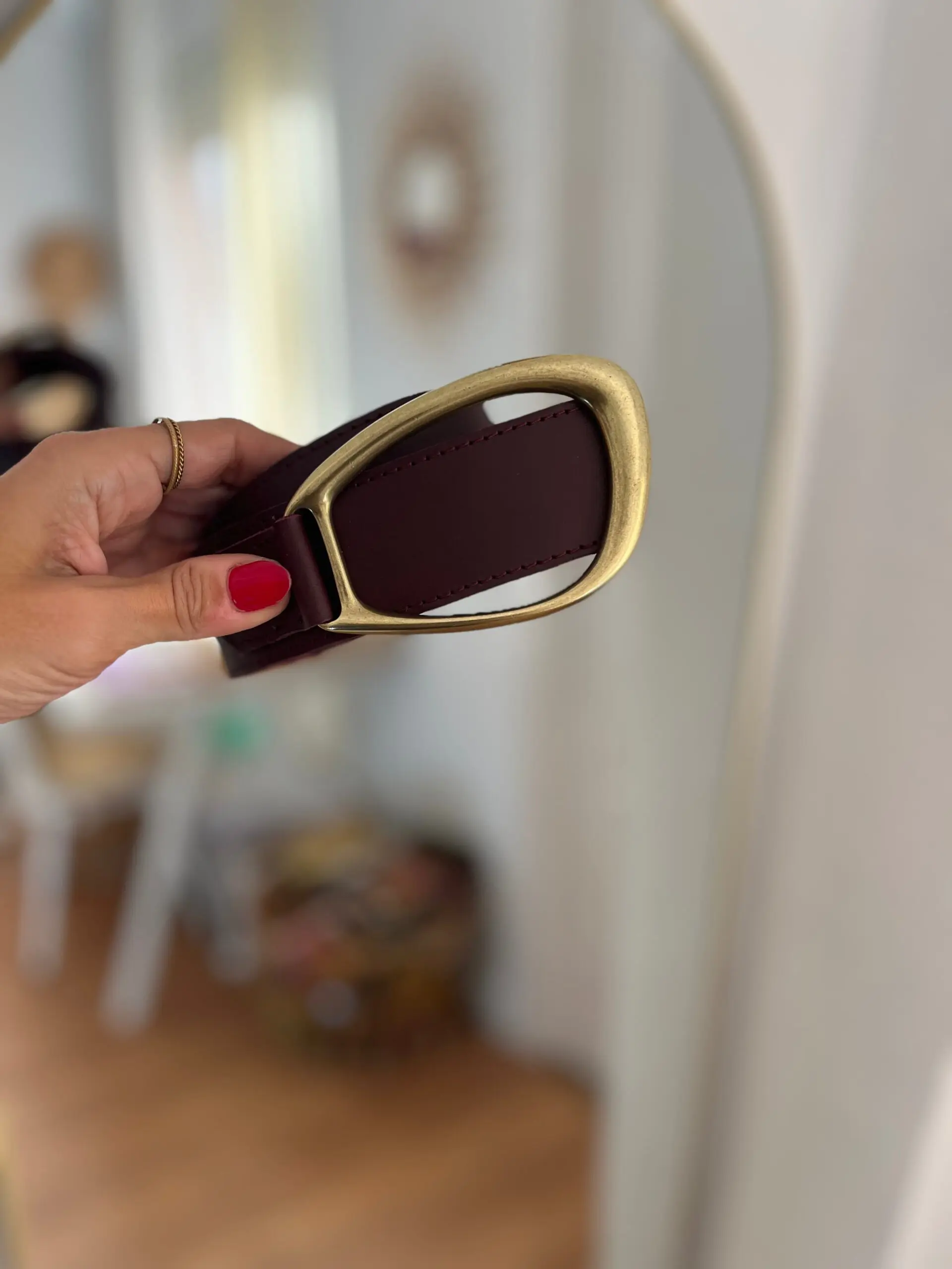 Cinturón Bardot burdeos - Imagen 2