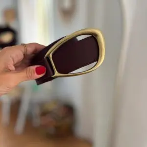 Cinturón Bardot burdeos