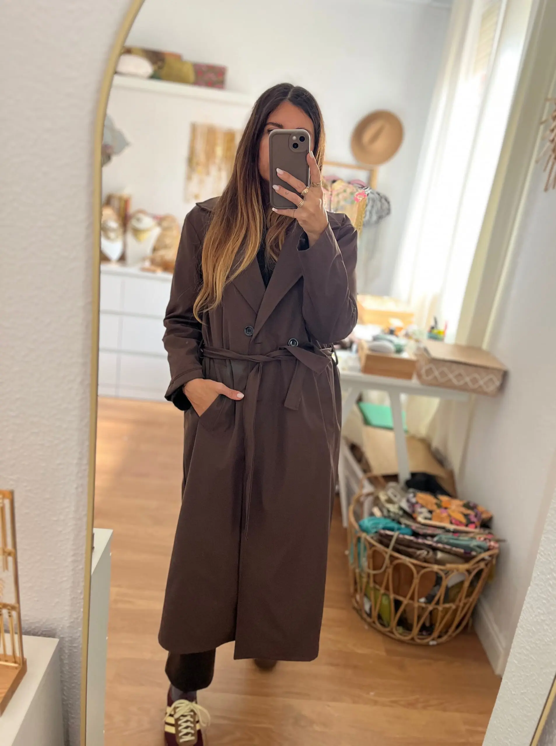 Gabardina London marrón