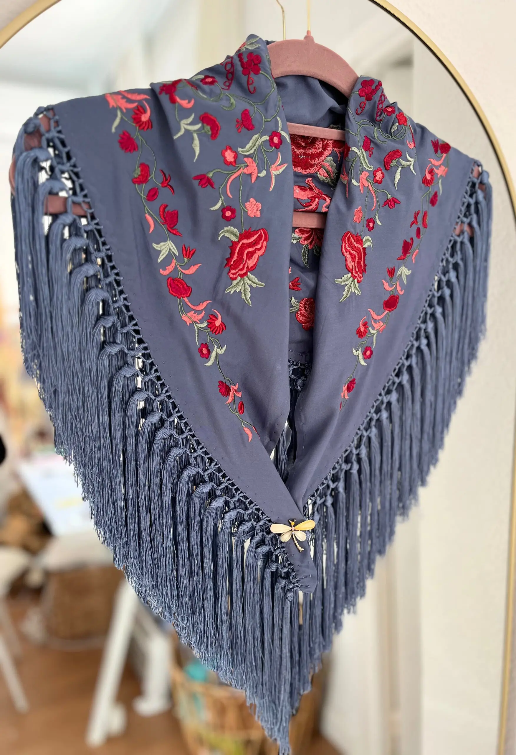 Mantoncillo Triana niña azul ducado - Imagen 3