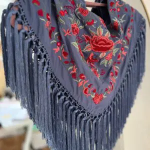 Mantoncillo Triana niña azul ducado