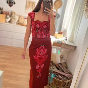 Conjunto India burdeos