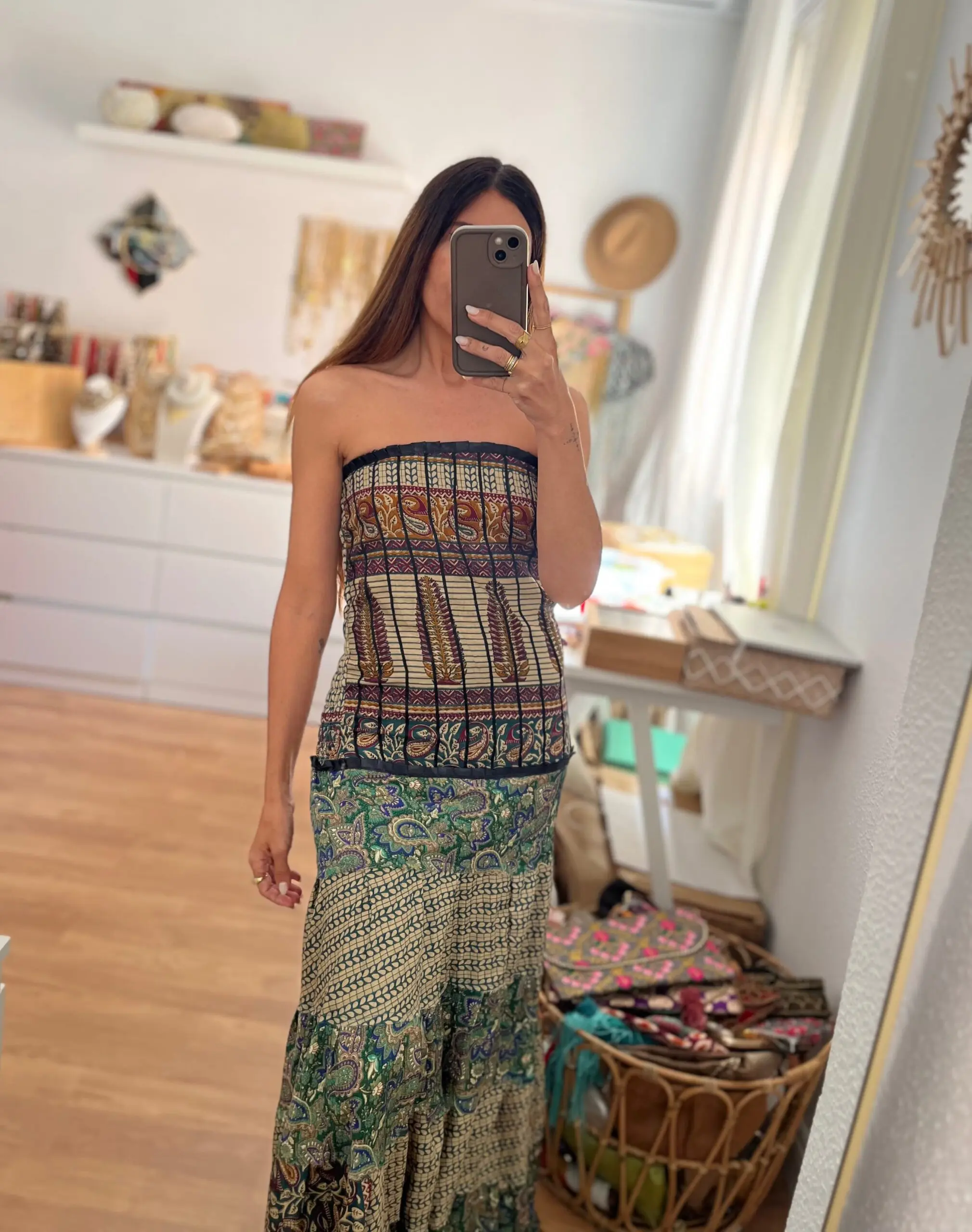 Vestido India verde - Imagen 5