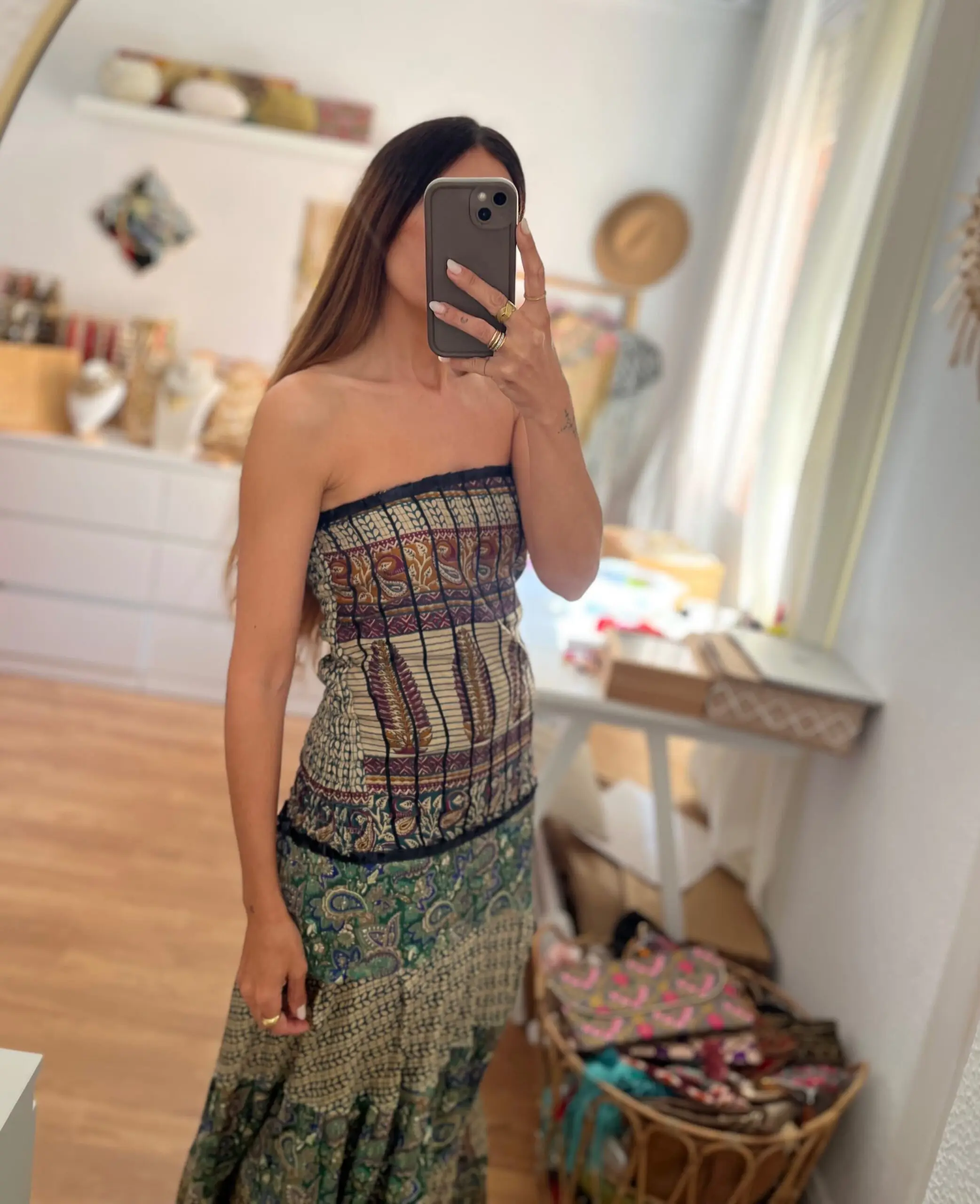 Vestido India verde - Imagen 4