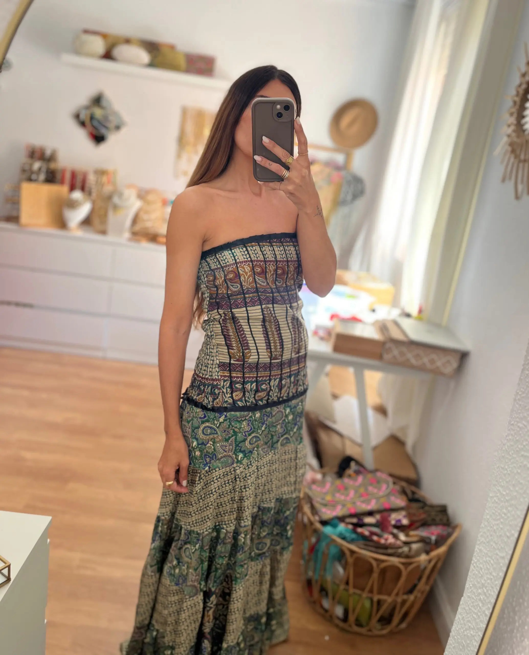 Vestido India verde - Imagen 2