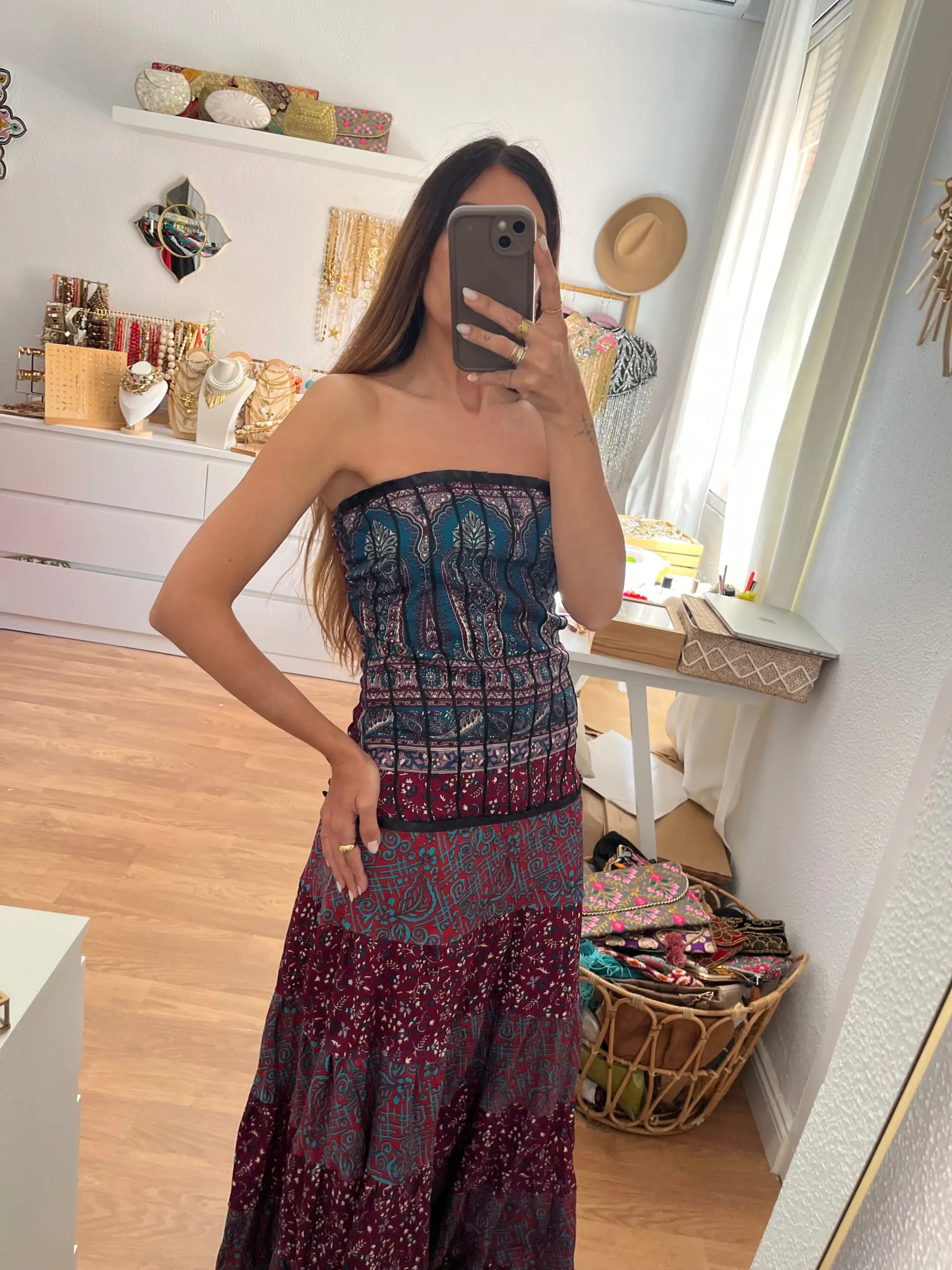 Vestido India cielo - Imagen 4