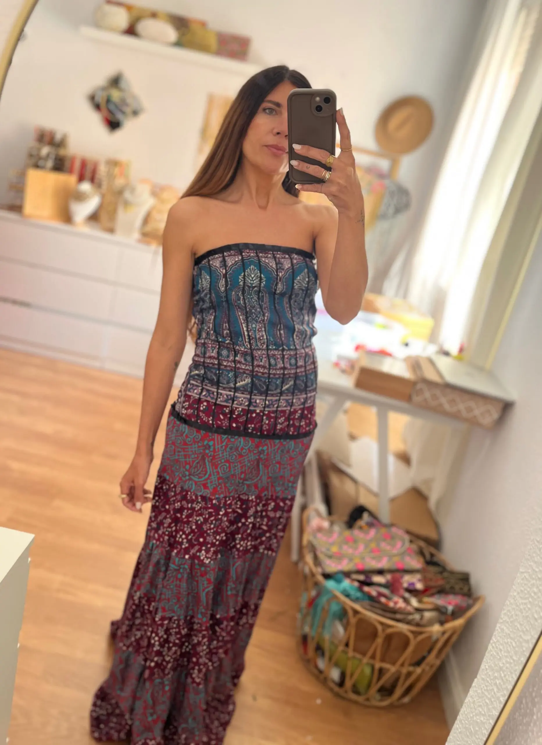 Vestido India cielo - Imagen 2