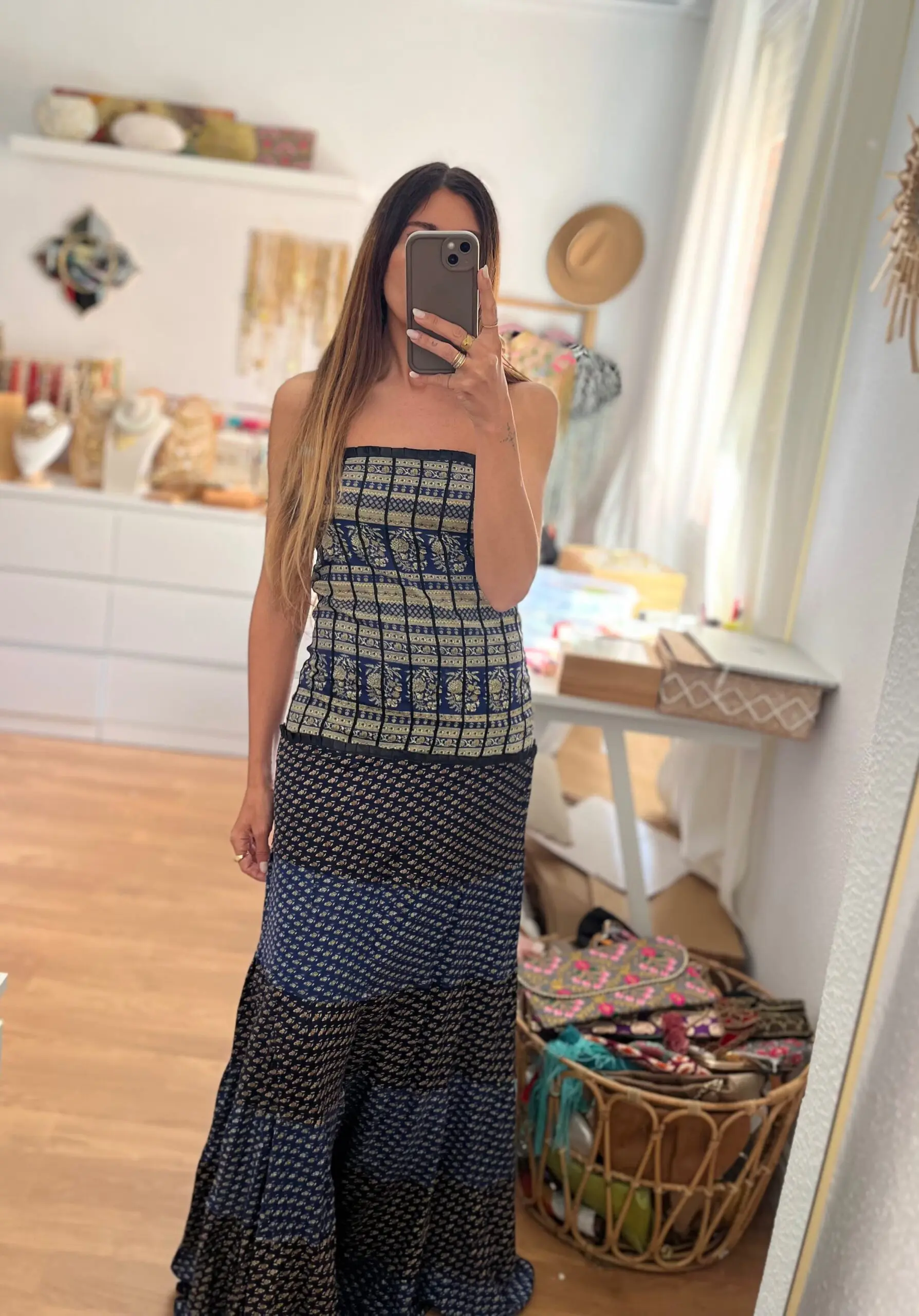 Vestido India azul - Imagen 3