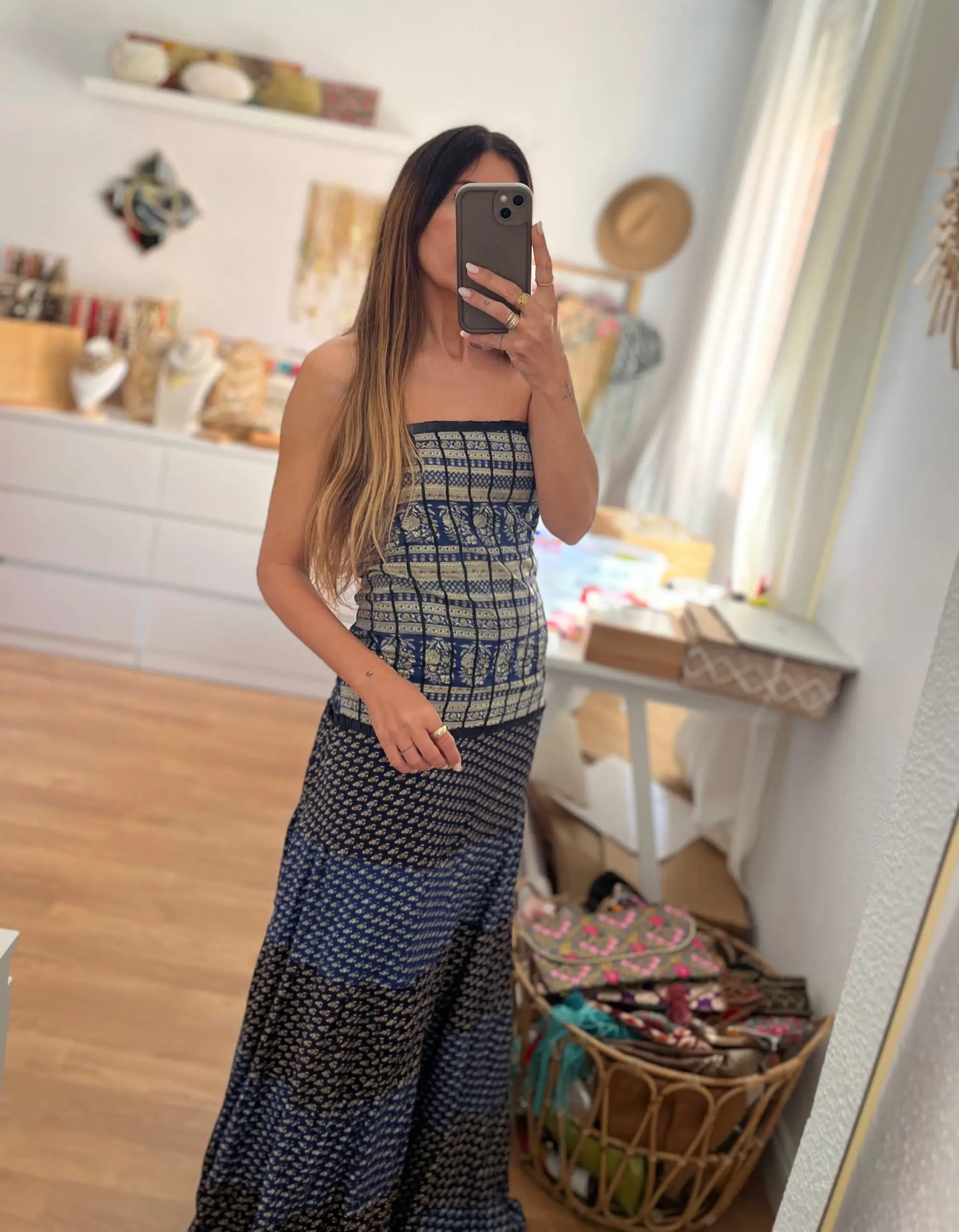 Vestido India azul - Imagen 2