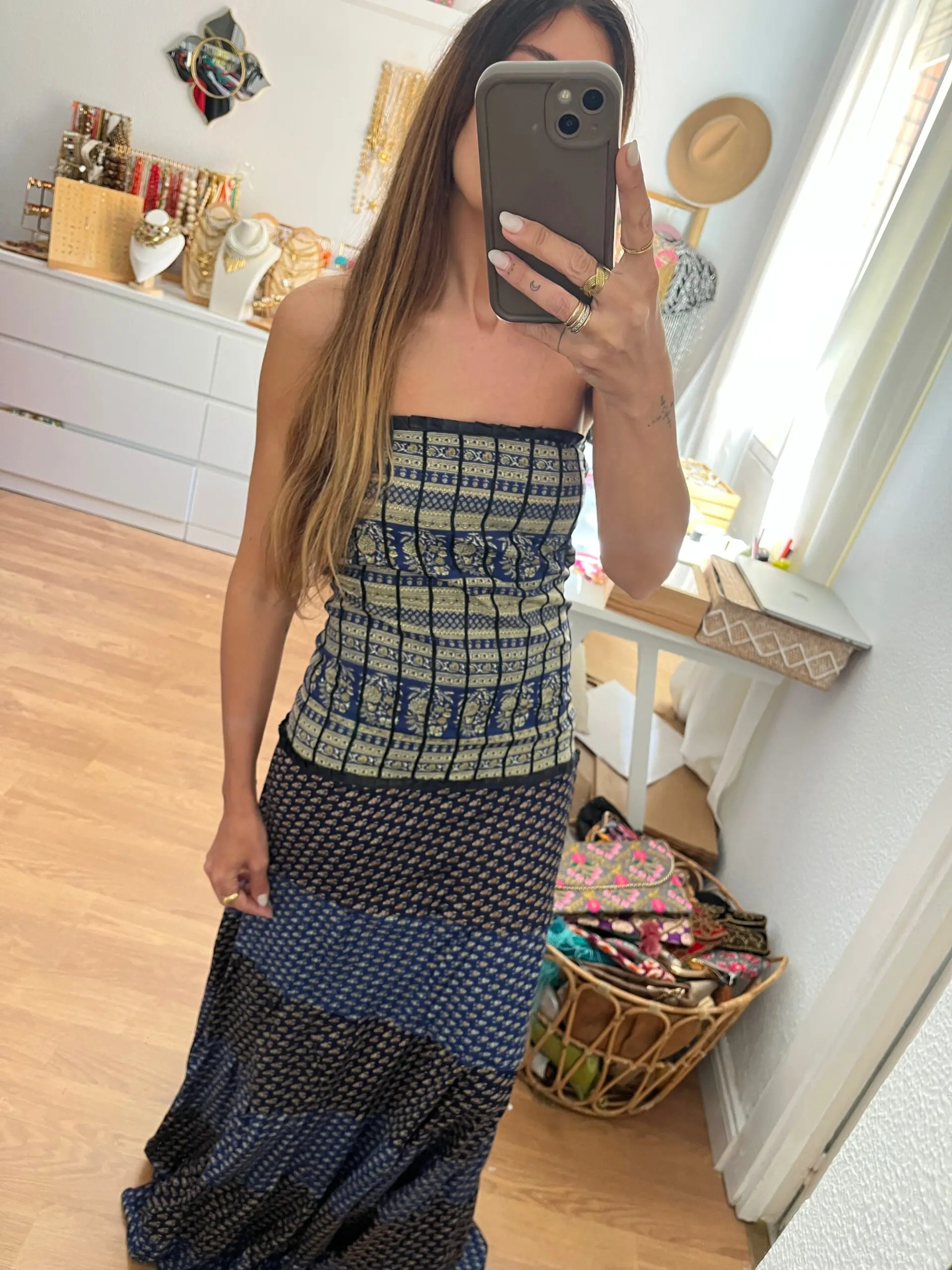 Vestido India azul - Imagen 6