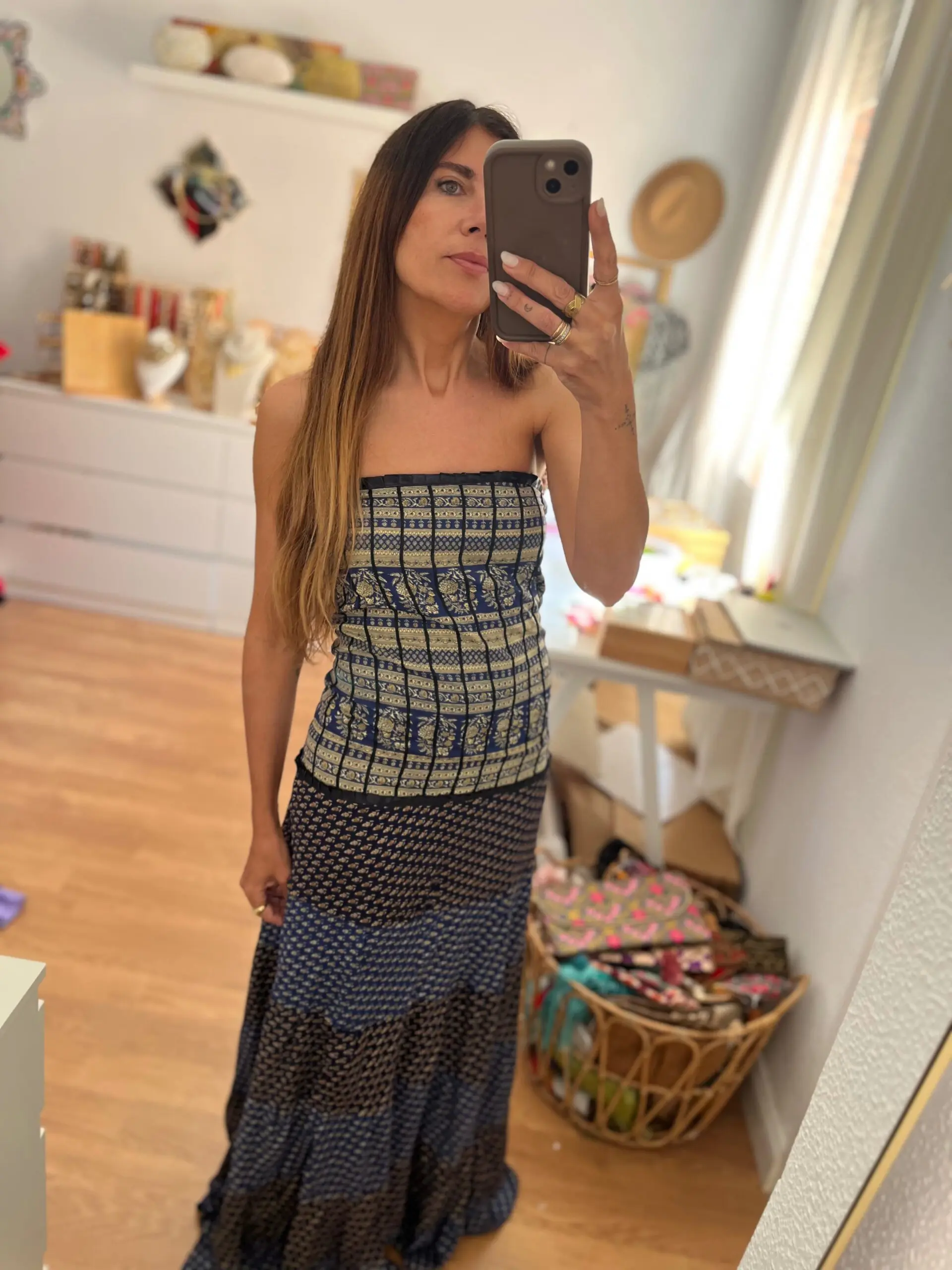 Vestido India azul - Imagen 4