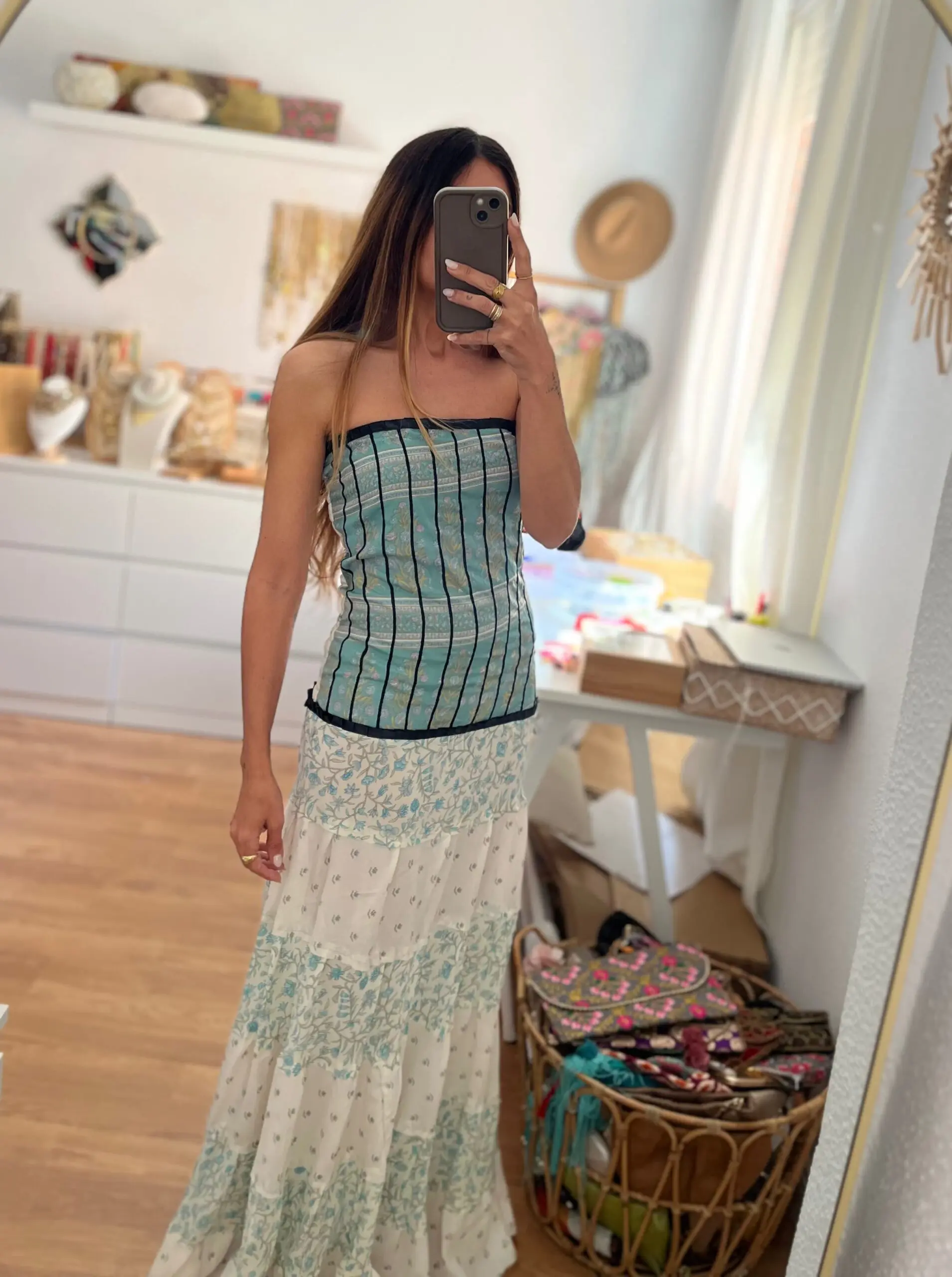 Vestido India turquesa - Imagen 6